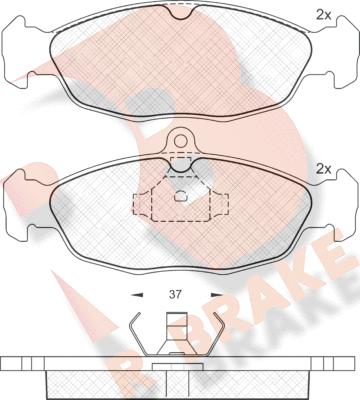 R Brake RB0858 - Əyləc altlığı dəsti, əyləc diski furqanavto.az