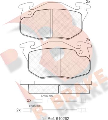 R Brake RB0866 - Əyləc altlığı dəsti, əyləc diski furqanavto.az