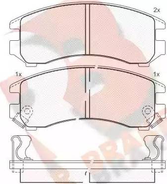 R Brake RB0810 - Əyləc altlığı dəsti, əyləc diski furqanavto.az