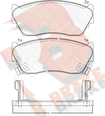 R Brake RB0882 - Əyləc altlığı dəsti, əyləc diski furqanavto.az