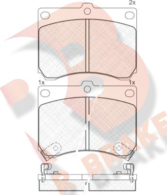 R Brake RB0879 - Əyləc altlığı dəsti, əyləc diski furqanavto.az