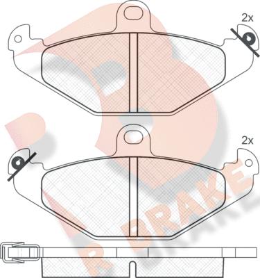 R Brake RB0874 - Əyləc altlığı dəsti, əyləc diski furqanavto.az