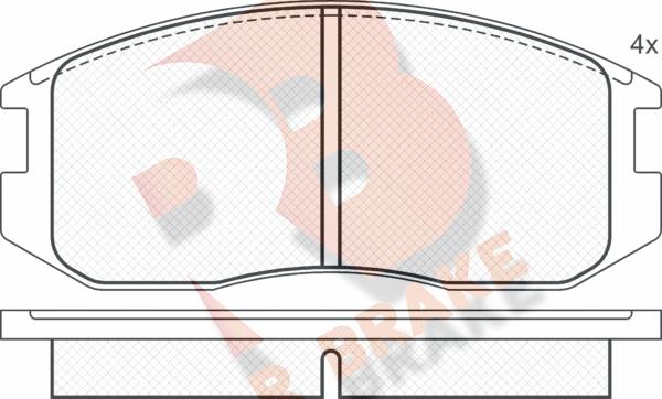 R Brake RB0875 - Əyləc altlığı dəsti, əyləc diski furqanavto.az