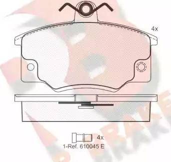 R Brake RB0397 - Əyləc altlığı dəsti, əyləc diski furqanavto.az