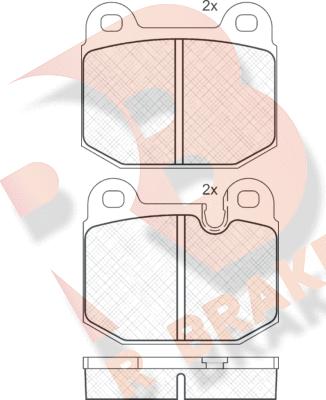 R Brake RB0307 - Əyləc altlığı dəsti, əyləc diski furqanavto.az