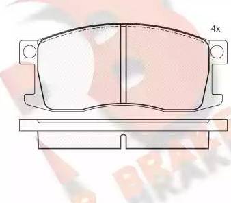 R Brake RB0319 - Əyləc altlığı dəsti, əyləc diski furqanavto.az