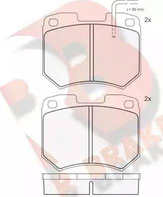 R Brake RB0314 - Əyləc altlığı dəsti, əyləc diski furqanavto.az