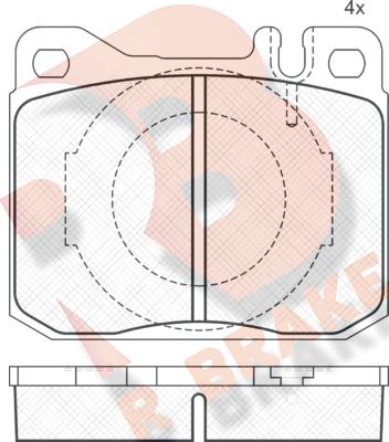 R Brake RB0324 - Əyləc altlığı dəsti, əyləc diski furqanavto.az