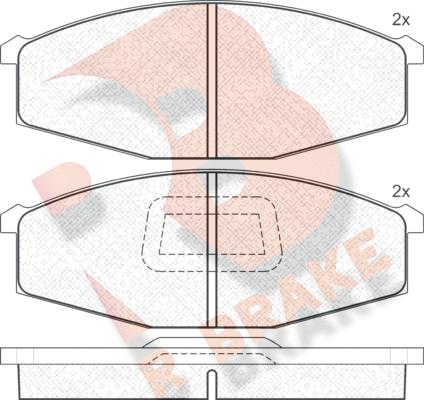 R Brake RB0376 - Əyləc altlığı dəsti, əyləc diski furqanavto.az