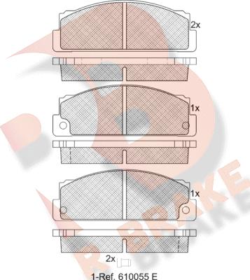 R Brake RB0240 - Əyləc altlığı dəsti, əyləc diski furqanavto.az