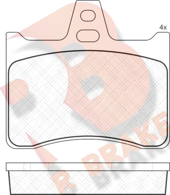 R Brake RB0256 - Əyləc altlığı dəsti, əyləc diski furqanavto.az