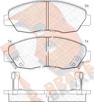 R Brake RB0797 - Əyləc altlığı dəsti, əyləc diski furqanavto.az