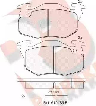 R Brake RB0746 - Əyləc altlığı dəsti, əyləc diski furqanavto.az