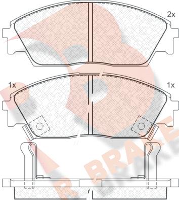 R Brake RB0755 - Əyləc altlığı dəsti, əyləc diski furqanavto.az