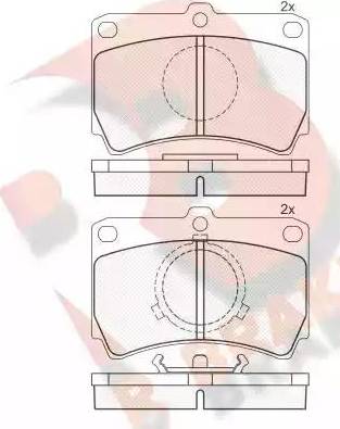 R Brake RB0756 - Əyləc altlığı dəsti, əyləc diski furqanavto.az