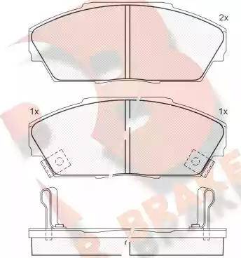 R Brake RB0704 - Əyləc altlığı dəsti, əyləc diski furqanavto.az