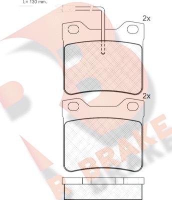 R Brake RB0787 - Əyləc altlığı dəsti, əyləc diski furqanavto.az