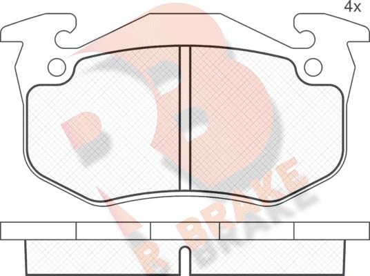 R Brake RB0723-204 - Əyləc altlığı dəsti, əyləc diski furqanavto.az