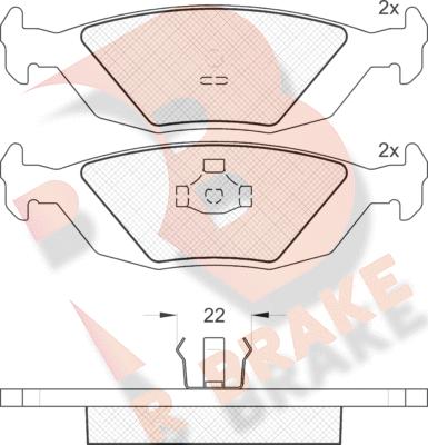 R Brake RB0775 - Əyləc altlığı dəsti, əyləc diski furqanavto.az