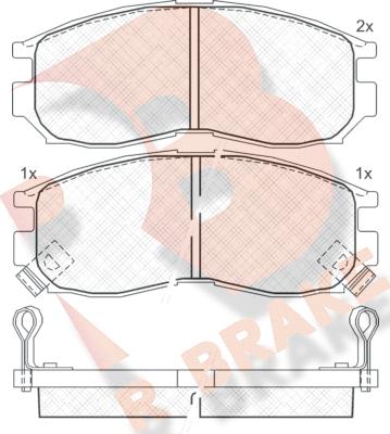 R Brake RB0771 - Əyləc altlığı dəsti, əyləc diski furqanavto.az