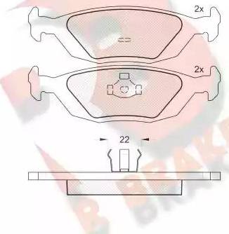 R Brake RB0778 - Əyləc altlığı dəsti, əyləc diski furqanavto.az