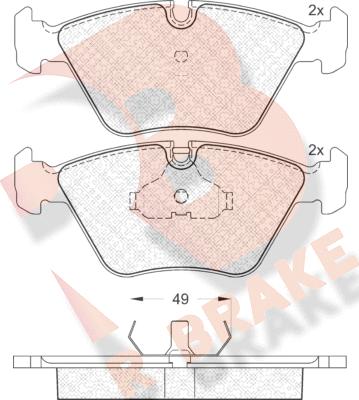 R Brake RB0773 - Əyləc altlığı dəsti, əyləc diski furqanavto.az