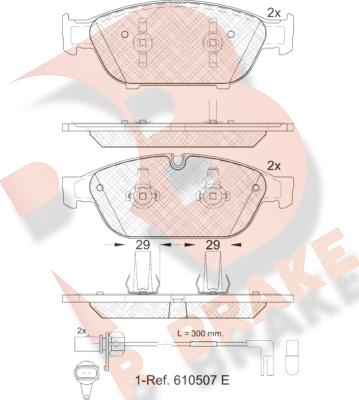 R Brake RB1993 - Əyləc altlığı dəsti, əyləc diski furqanavto.az