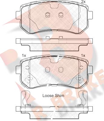 R Brake RB1948 - Əyləc altlığı dəsti, əyləc diski furqanavto.az