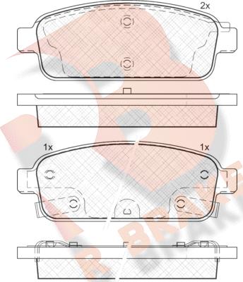 R Brake RB1943 - Əyləc altlığı dəsti, əyləc diski furqanavto.az