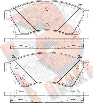 R Brake RB1942 - Əyləc altlığı dəsti, əyləc diski furqanavto.az