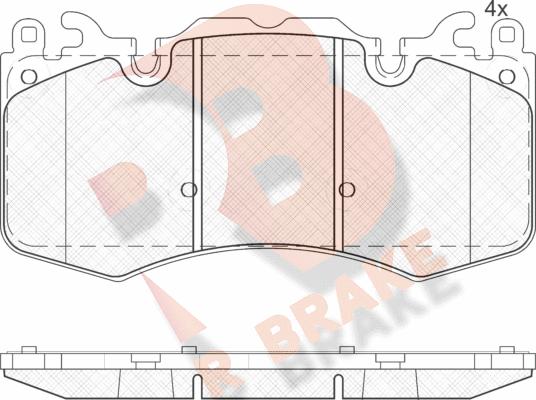 R Brake RB1956 - Əyləc altlığı dəsti, əyləc diski furqanavto.az