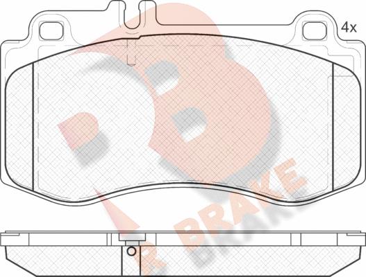 R Brake RB1950 - Əyləc altlığı dəsti, əyləc diski furqanavto.az