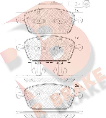 R Brake RB1953 - Əyləc altlığı dəsti, əyləc diski furqanavto.az