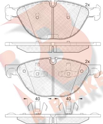 R Brake RB1905 - Əyləc altlığı dəsti, əyləc diski furqanavto.az