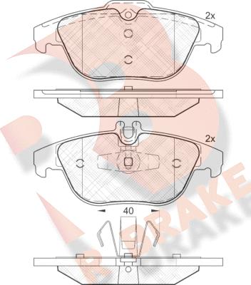 R Brake RB1900 - Əyləc altlığı dəsti, əyləc diski furqanavto.az