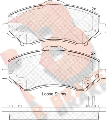 R Brake RB1908-201 - Əyləc altlığı dəsti, əyləc diski furqanavto.az