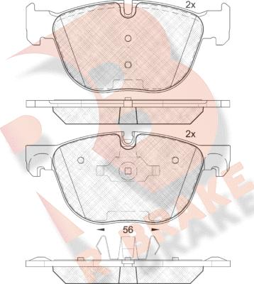 R Brake RB1919 - Əyləc altlığı dəsti, əyləc diski furqanavto.az