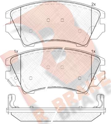 R Brake RB1913 - Əyləc altlığı dəsti, əyləc diski furqanavto.az