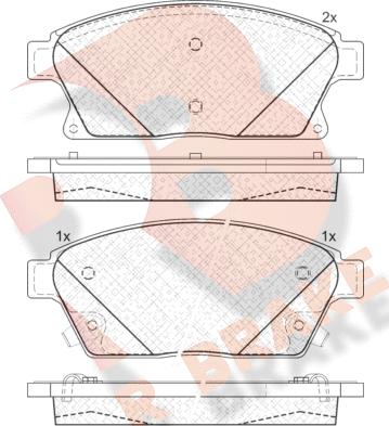 R Brake RB1939 - Əyləc altlığı dəsti, əyləc diski furqanavto.az