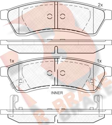 R Brake RB1930 - Əyləc altlığı dəsti, əyləc diski furqanavto.az