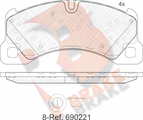 R Brake RB1921 - Əyləc altlığı dəsti, əyləc diski furqanavto.az