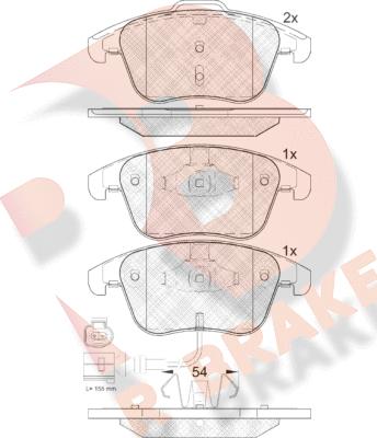 R Brake RB1923 - Əyləc altlığı dəsti, əyləc diski furqanavto.az