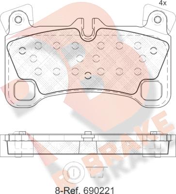 R Brake RB1922 - Əyləc altlığı dəsti, əyləc diski furqanavto.az