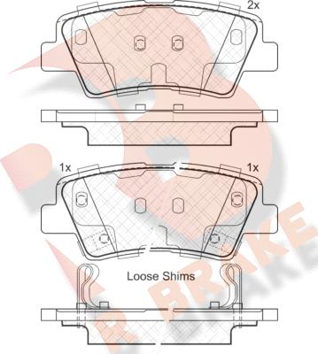 R Brake RB1976 - Əyləc altlığı dəsti, əyləc diski furqanavto.az