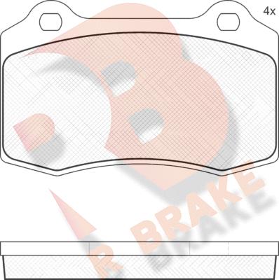 R Brake RB1447 - Əyləc altlığı dəsti, əyləc diski furqanavto.az