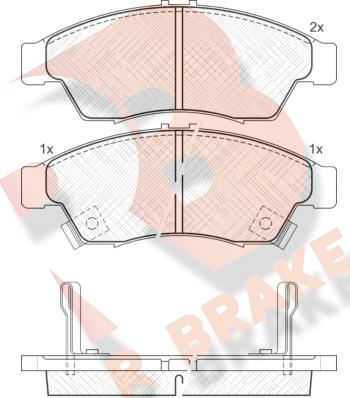 R Brake RB1453 - Əyləc altlığı dəsti, əyləc diski furqanavto.az