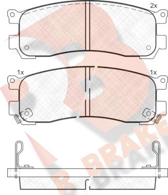 R Brake RB1418 - Əyləc altlığı dəsti, əyləc diski furqanavto.az