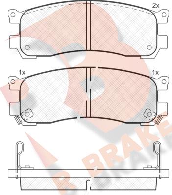 R Brake RB1417 - Əyləc altlığı dəsti, əyləc diski furqanavto.az