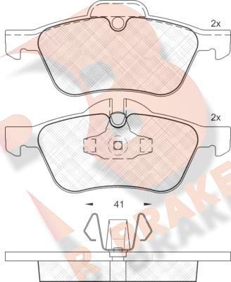 R Brake RB1434 - Əyləc altlığı dəsti, əyləc diski furqanavto.az