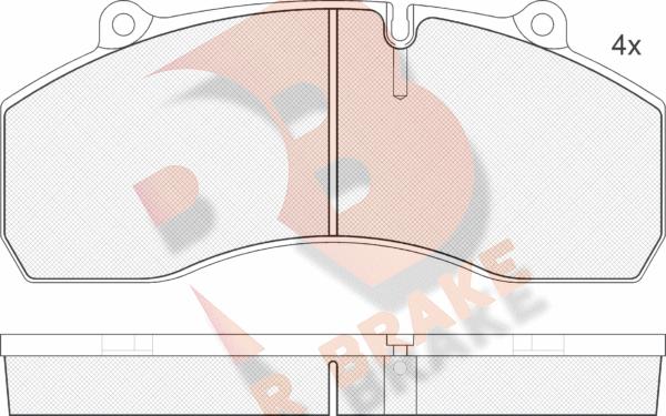 R Brake RB1423 - Əyləc altlığı dəsti, əyləc diski furqanavto.az